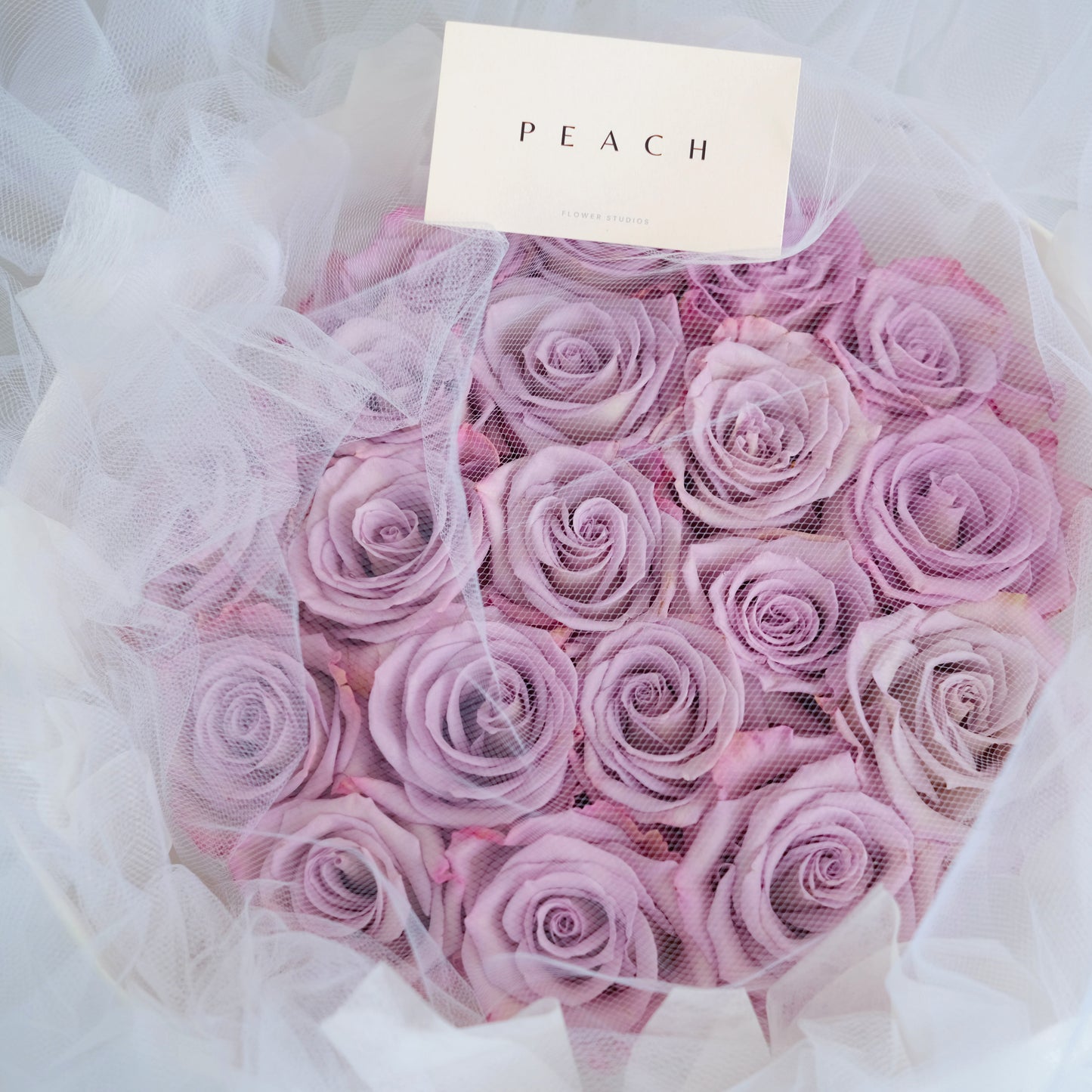 Lilac Rose Chiffon Round Bouquet