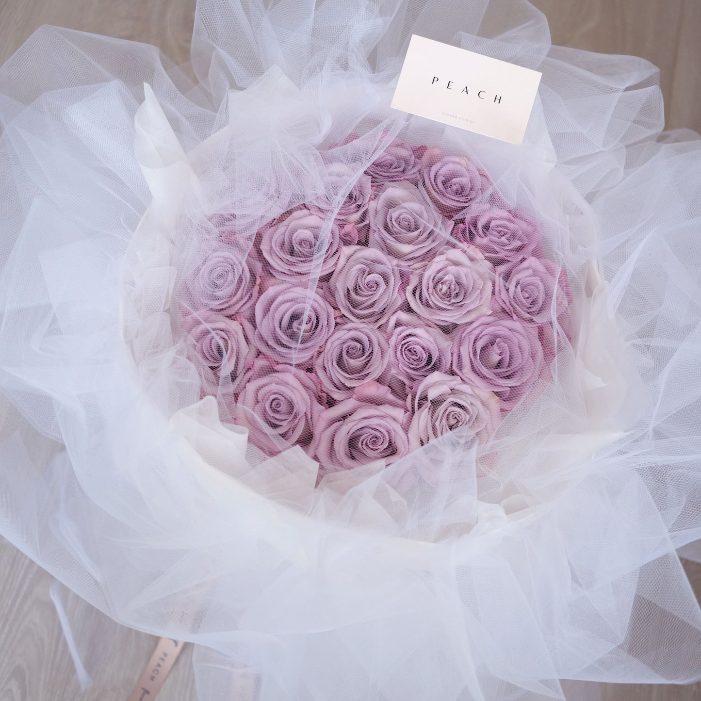 Lilac Rose Chiffon Round Bouquet