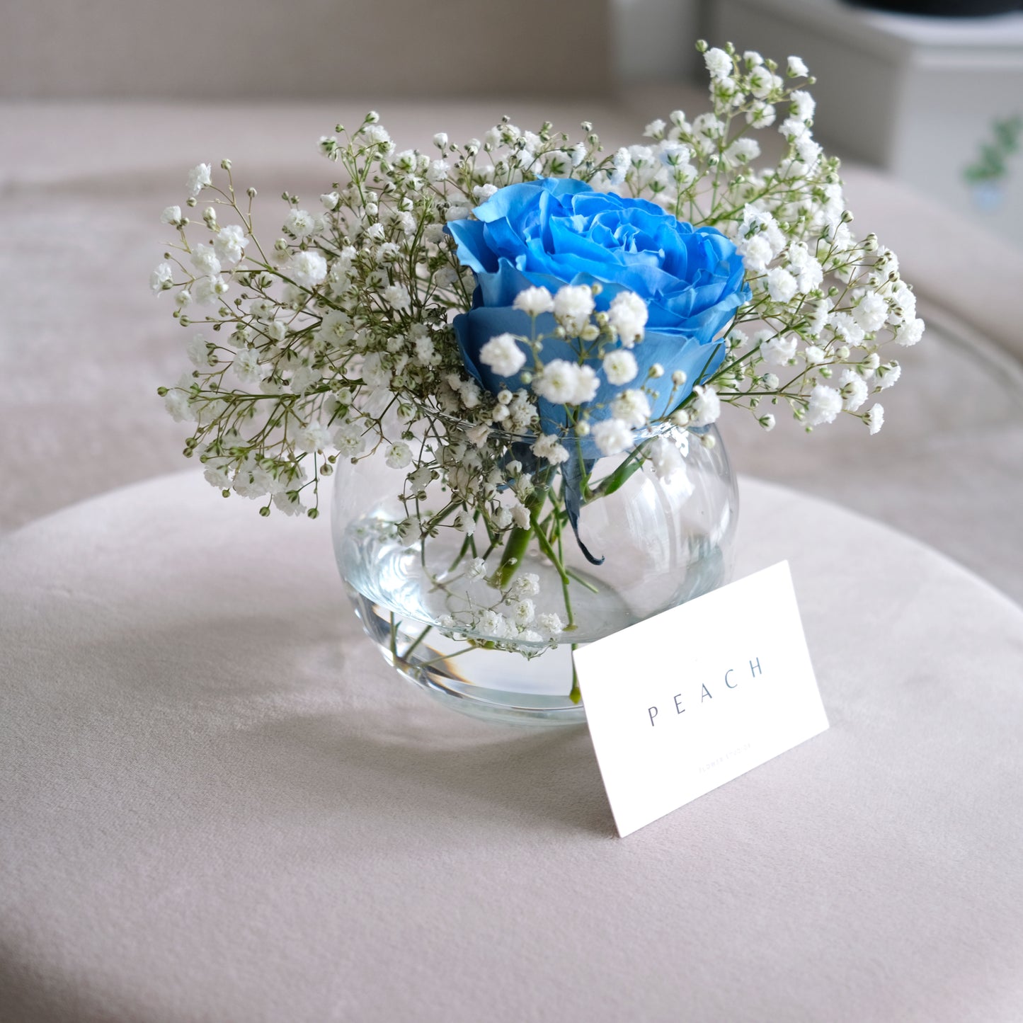 Blue Rose Vase Arrangement