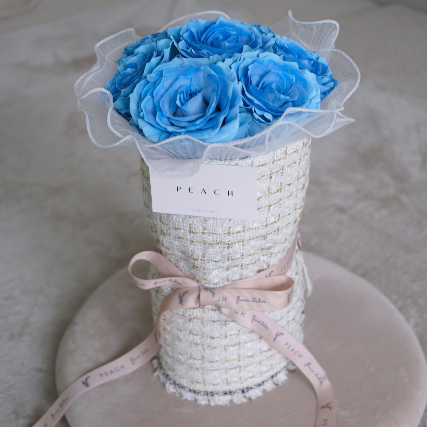 Blue Rose Round Bouquet