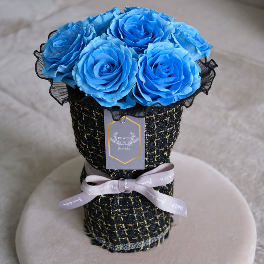 Blue Rose Round Bouquet