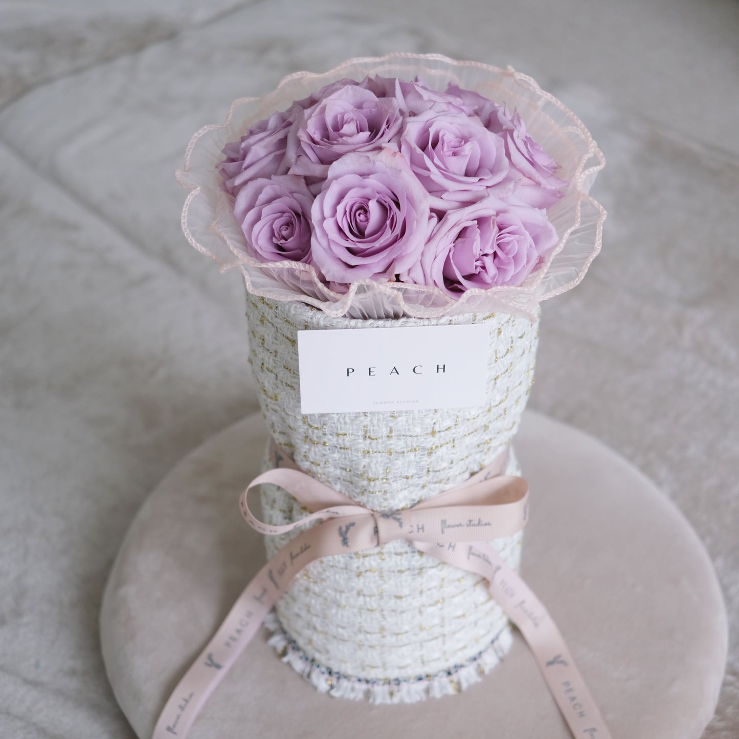 Purple Rose Round Bouquet