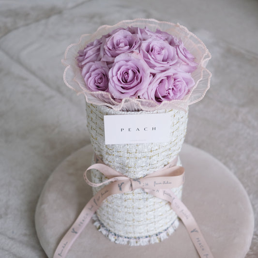 Purple Rose Round Bouquet