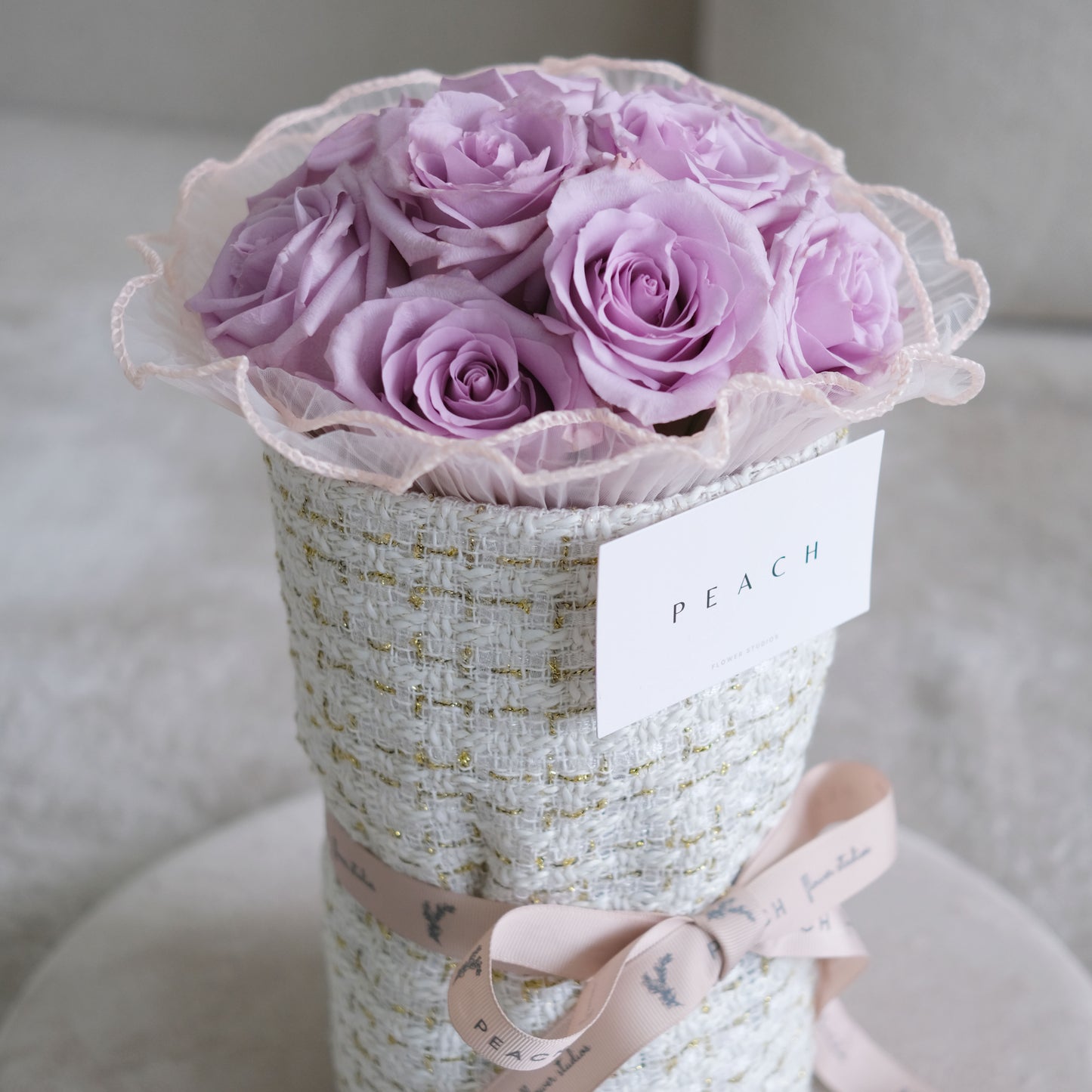 Purple Rose Round Bouquet