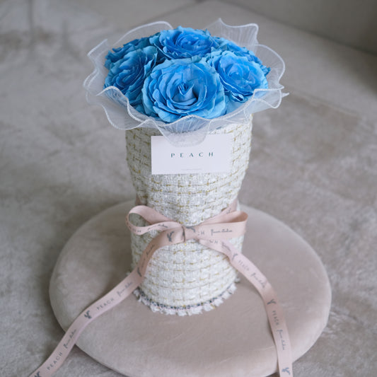 Blue Rose Round Bouquet