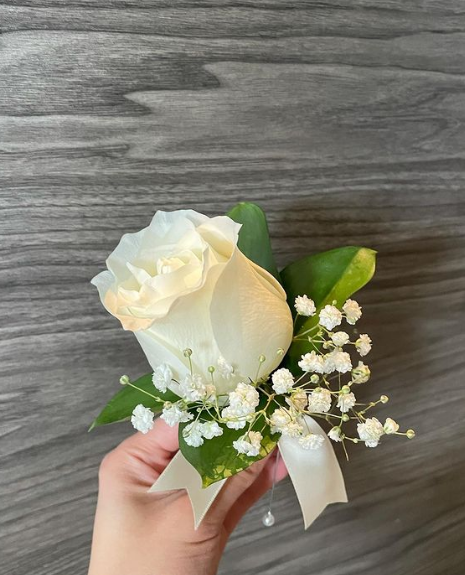 White Rose Boutonniere